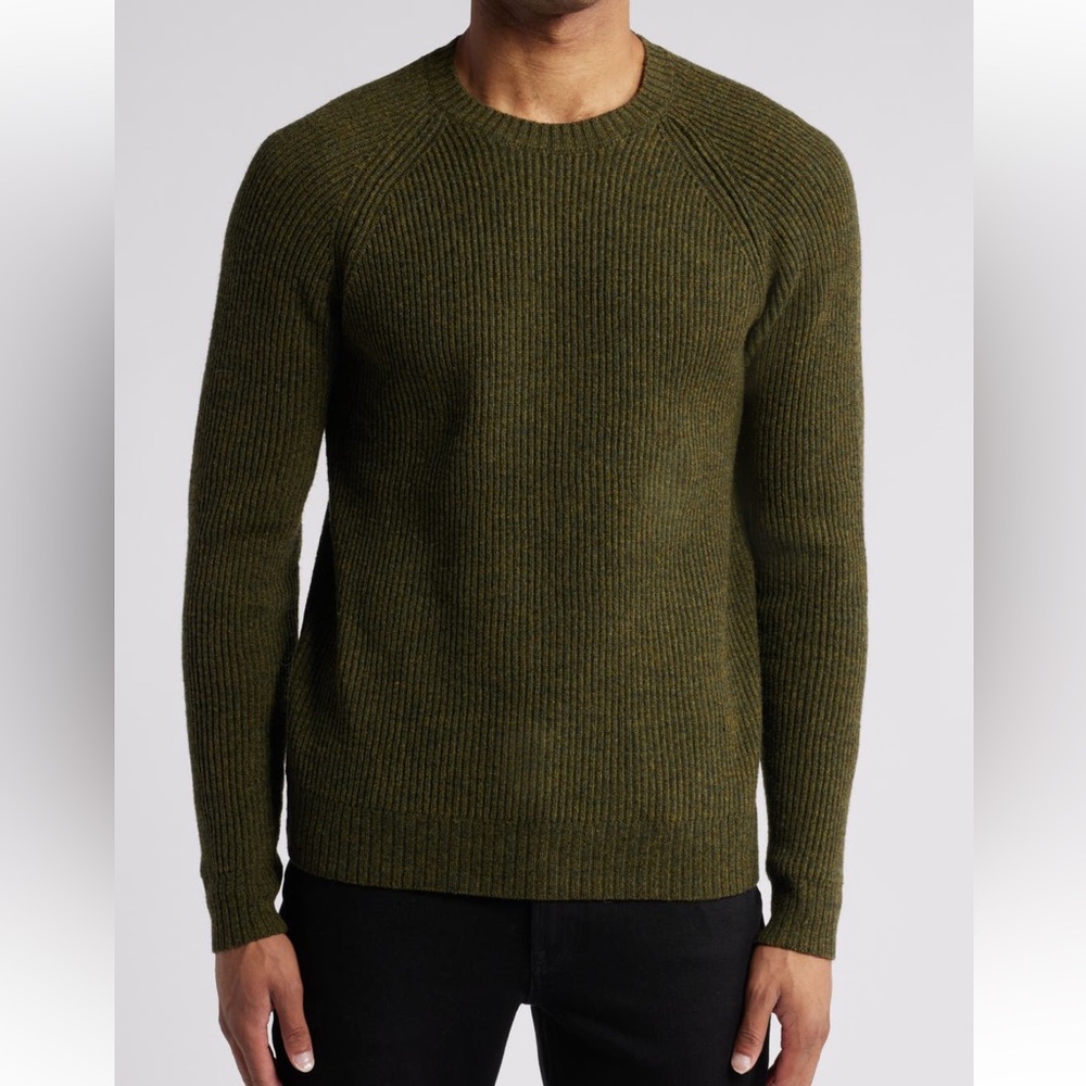 Schott bros crew neck sweater. Like new. Worn once. Note- not green. Its gray